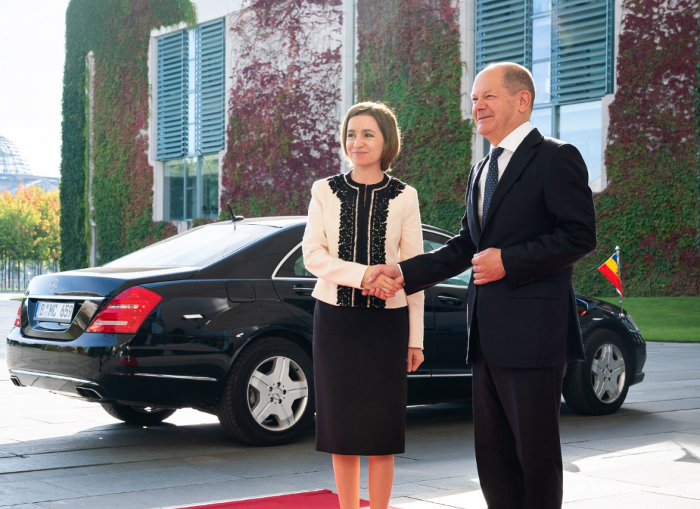 Maia Sandu s-a întâlnit cu cancelarul german, Olaf Scholz